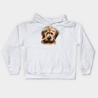 labradoodle portrait Kids Hoodie